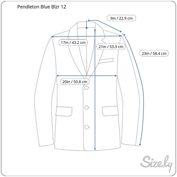 VTG Pendleton Womens 12 Blue Pure Virgin Wool Double Breasted Blazer Jacket USA - Picture 3 of 11